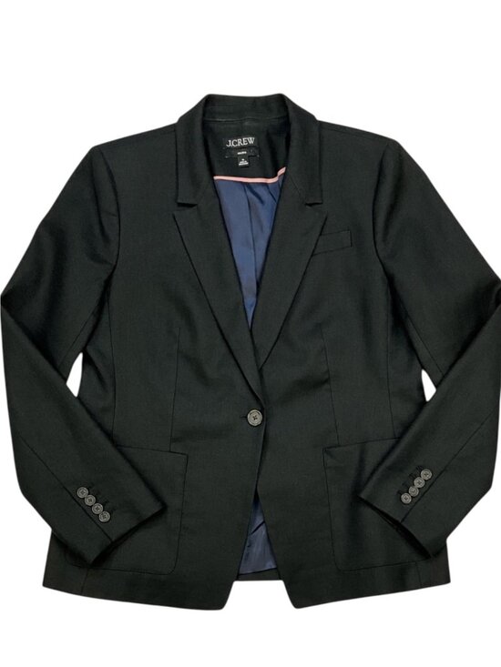 J. Crew Jackets & Blazers - J Crew Helena Blazer 14 Linen Blend Black